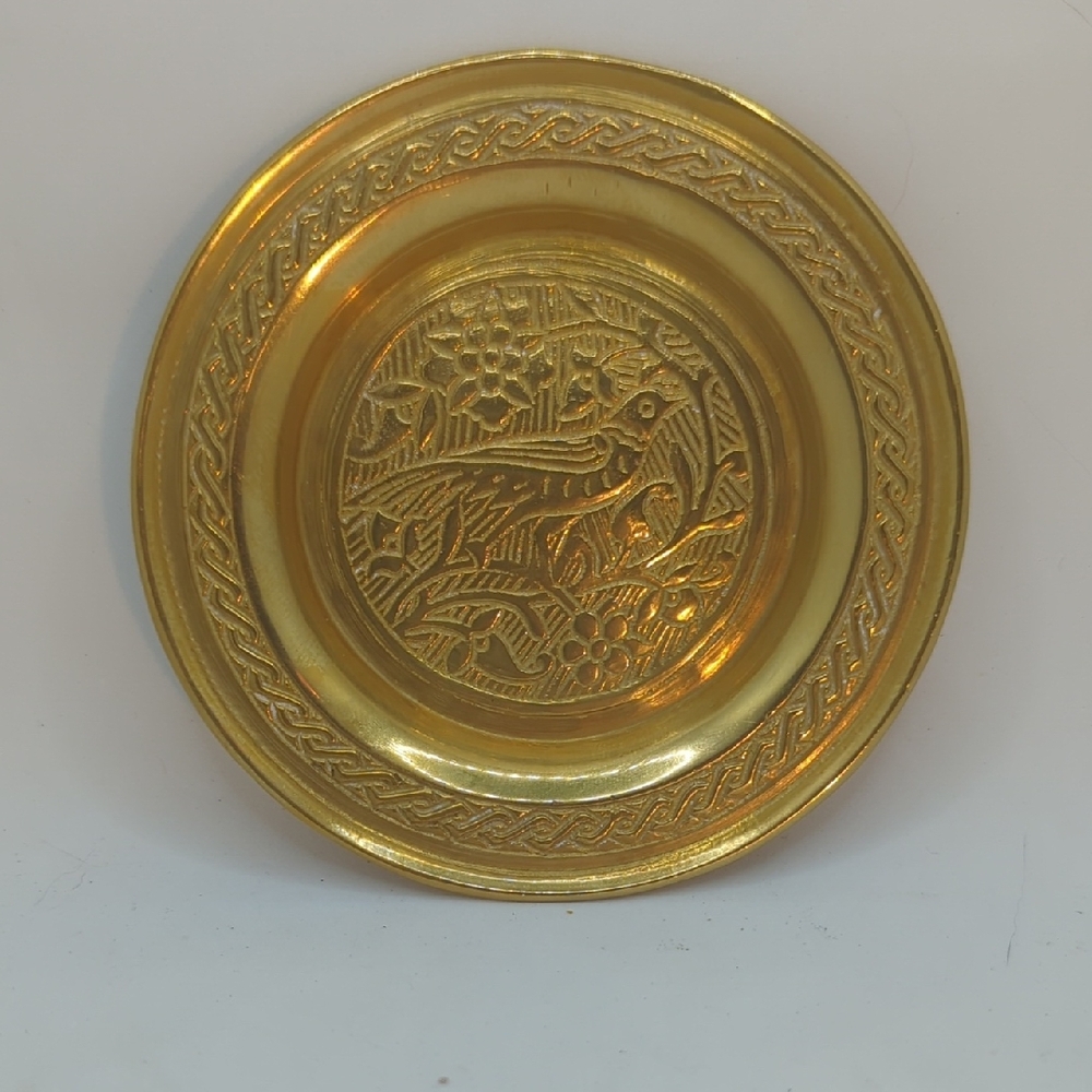 🍽️ 4" Brass Decorative Plate